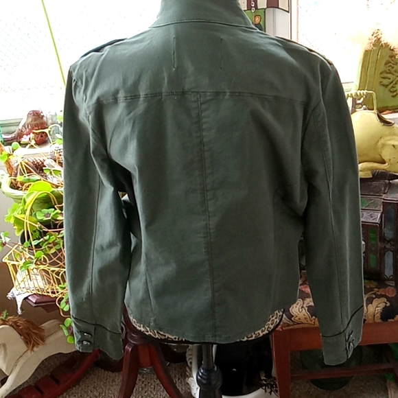 NWT Military Style Jacket Khaki Green XXL Junior - Picture 2 of 8